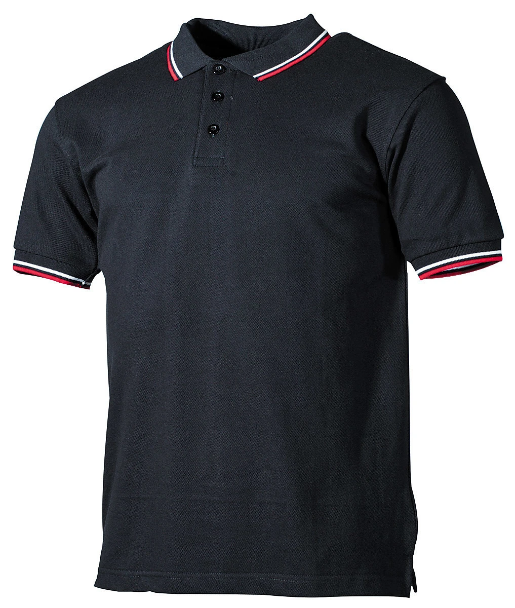 British Poloshirt Schwarz-weiß-rot 3 British Poloshirt Schwarz-weiß-rot