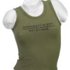Damen Tank-Top Oliv "DEMOCRACY IS BEST" -Katadyn Verkaufsgeschäft 031020 tank top damen stretch oliv