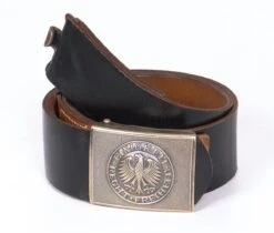 Original Bundeswehr Lederkoppel Heer Schwarz Gebr.