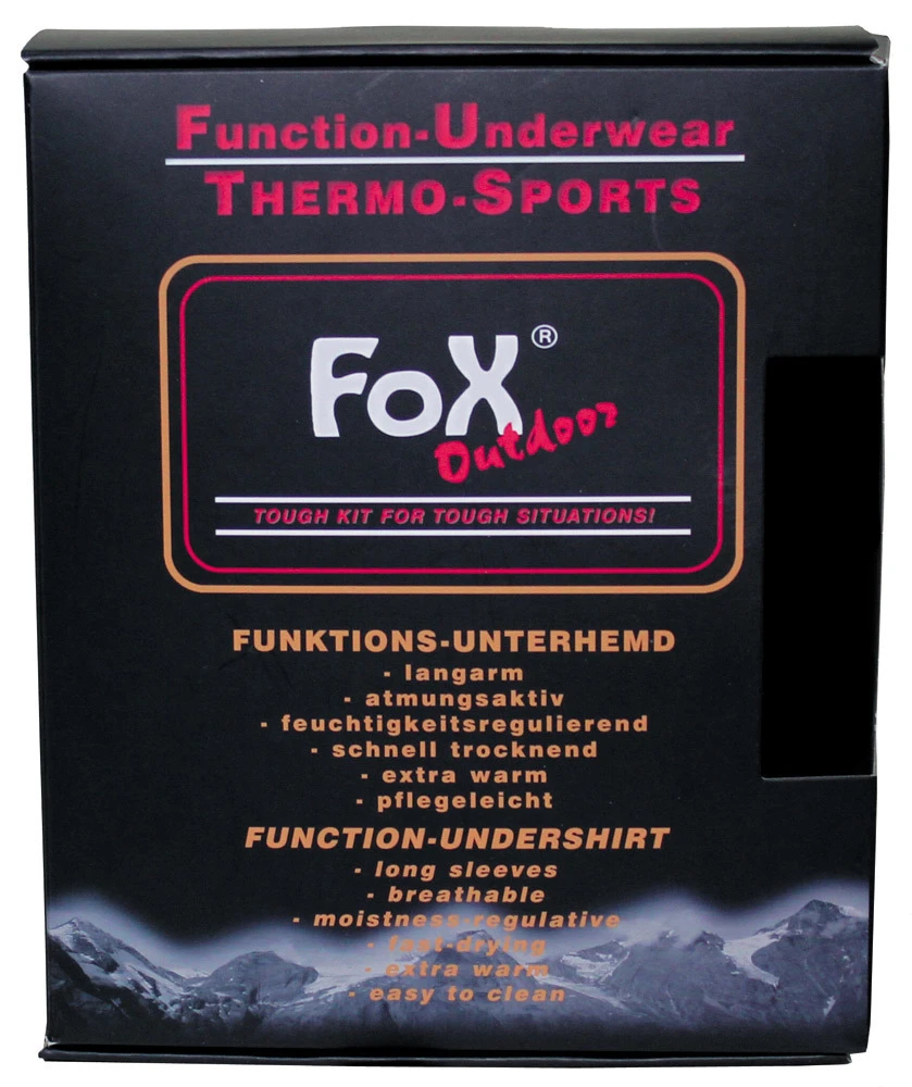 Fox Funktions Unterhemd Schwarz Langarm 4 Fox Funktions Unterhemd Schwarz Langarm – Bild 2