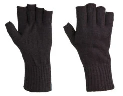 Strick-Handschuhe Ohne Finger Schwarz