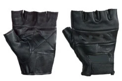 Lederhandschuhe Ohne Finger Schwarz