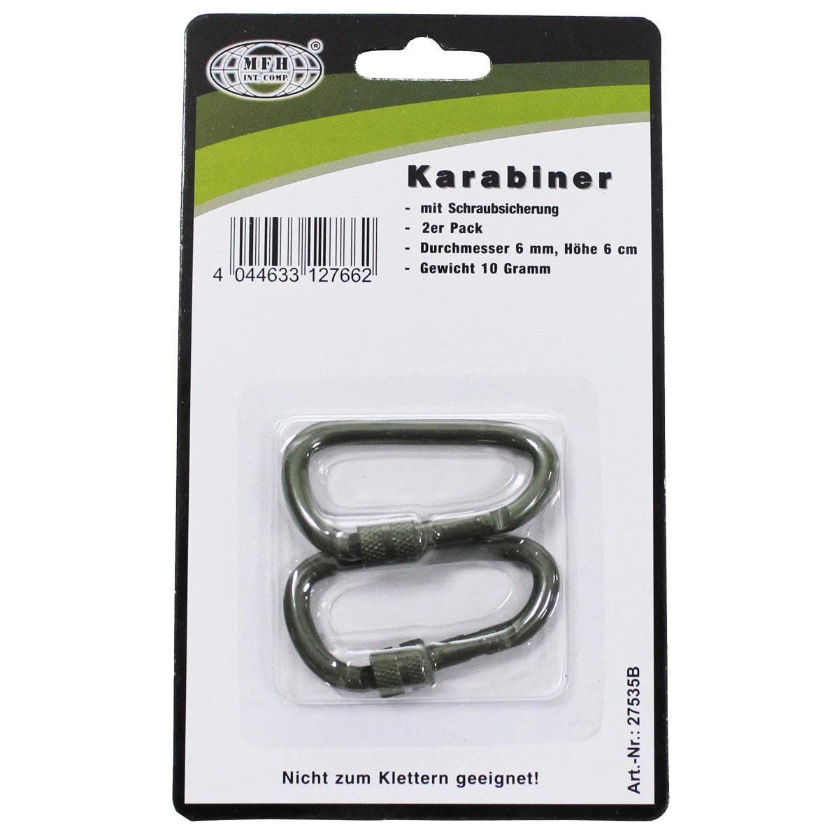 2 St. Karabiner D-Schraub 6mm X 6cm 4 2 St. Karabiner D-Schraub 6mm X 6cm – Bild 2