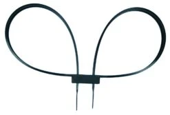 10 St. Kunststoff Handschellen Schwarz