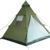 3-Mann Indianer Zelt Tipi Oliv