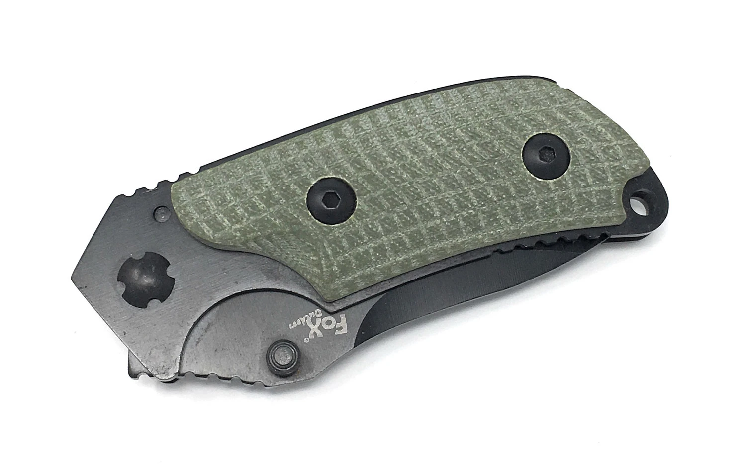 Einhand Klappmesser Schwarz/oliv 4 Einhand Klappmesser Schwarz/oliv – Bild 2